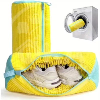 Shoe washing bag (with soft protective lining)